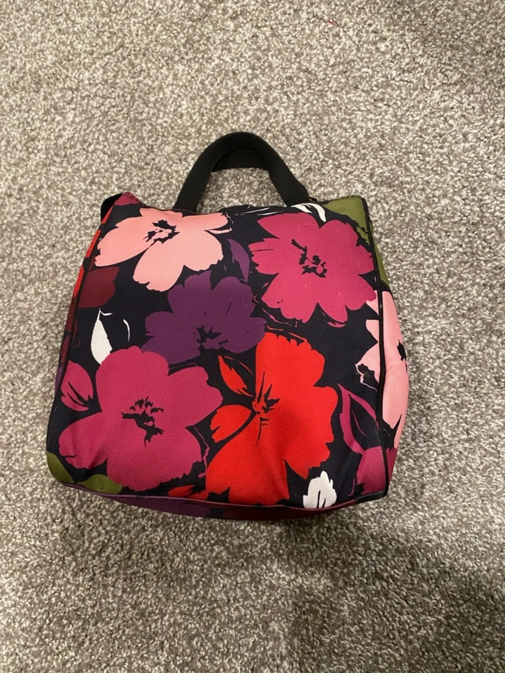 Kate Spade Black and Pink Floral insulated lunch bag - Picture 4 of 8